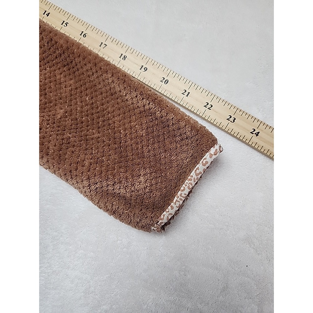 Simply Southern 1/4 Snap Pullover Fleece Small Brown Leopard Trim With Pocket - Picture 6 of 7